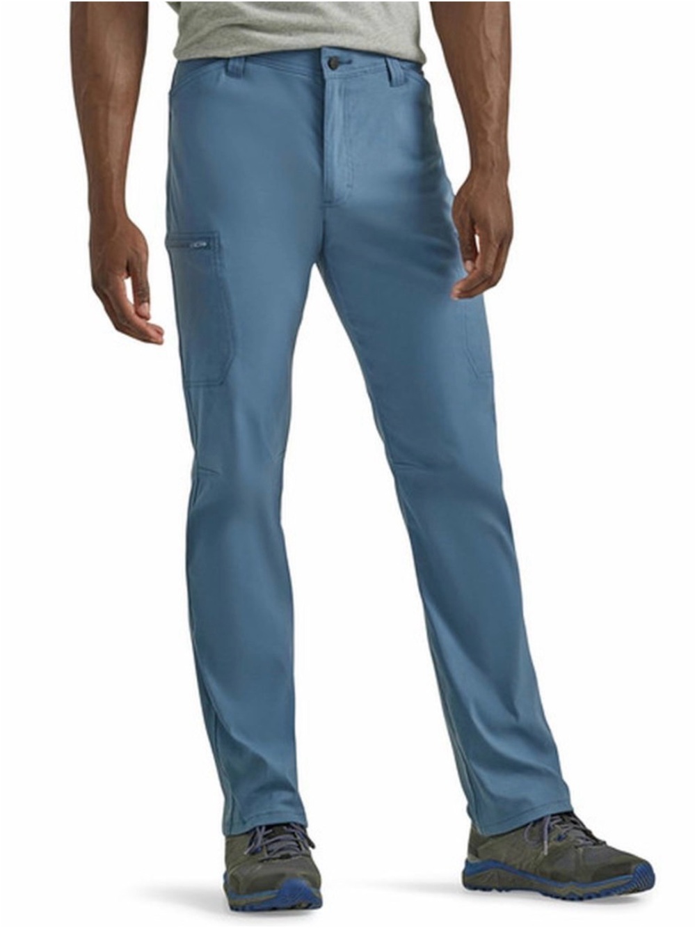 NWT 40X30 Wrangler Men's Performance Zip Cargo Pants Straight Fit Blue Stretch